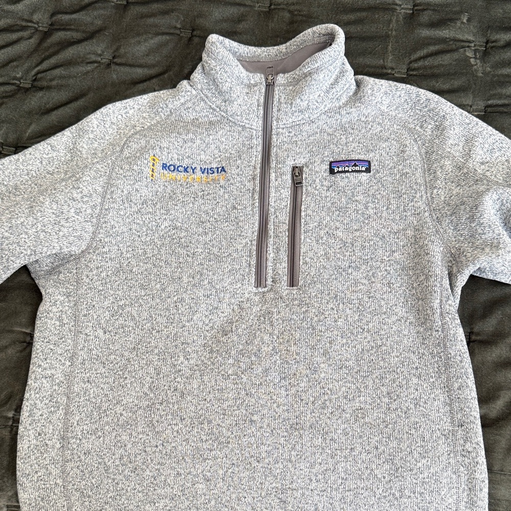 Patagonia Light Gray Zip-Up Men's Sweater
